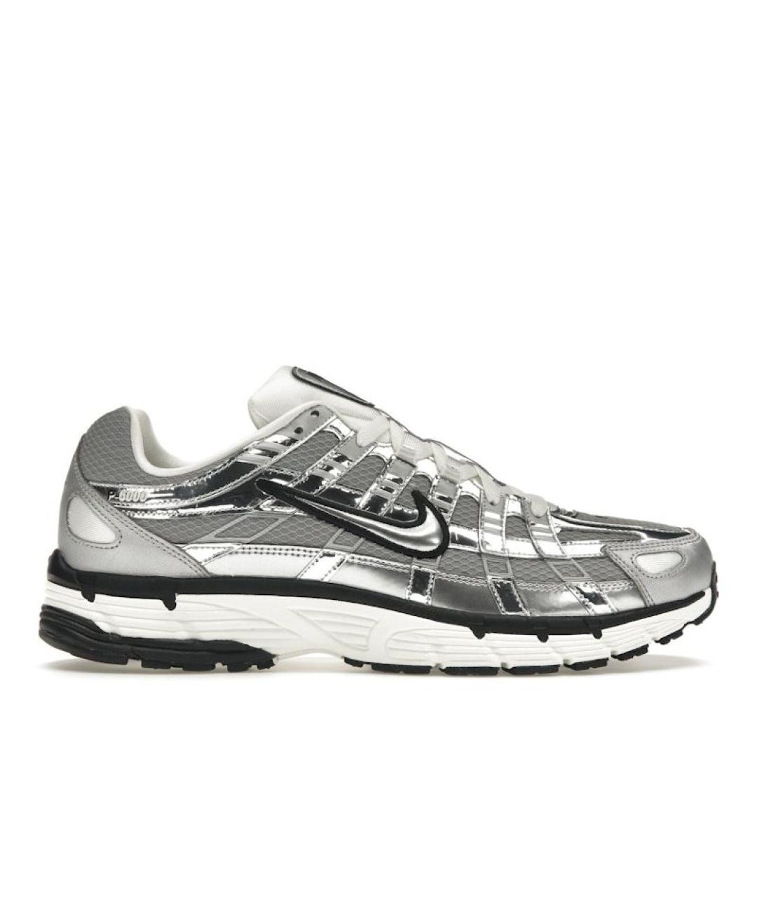 NIKE Серебряные синтетические низкие кроссовки / кеды, фото 1