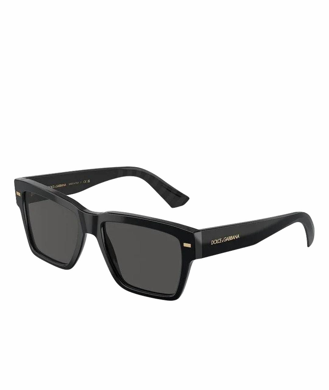 DOLCE&GABBANA Черные пластиковые солнцезащитные очки, фото 1
