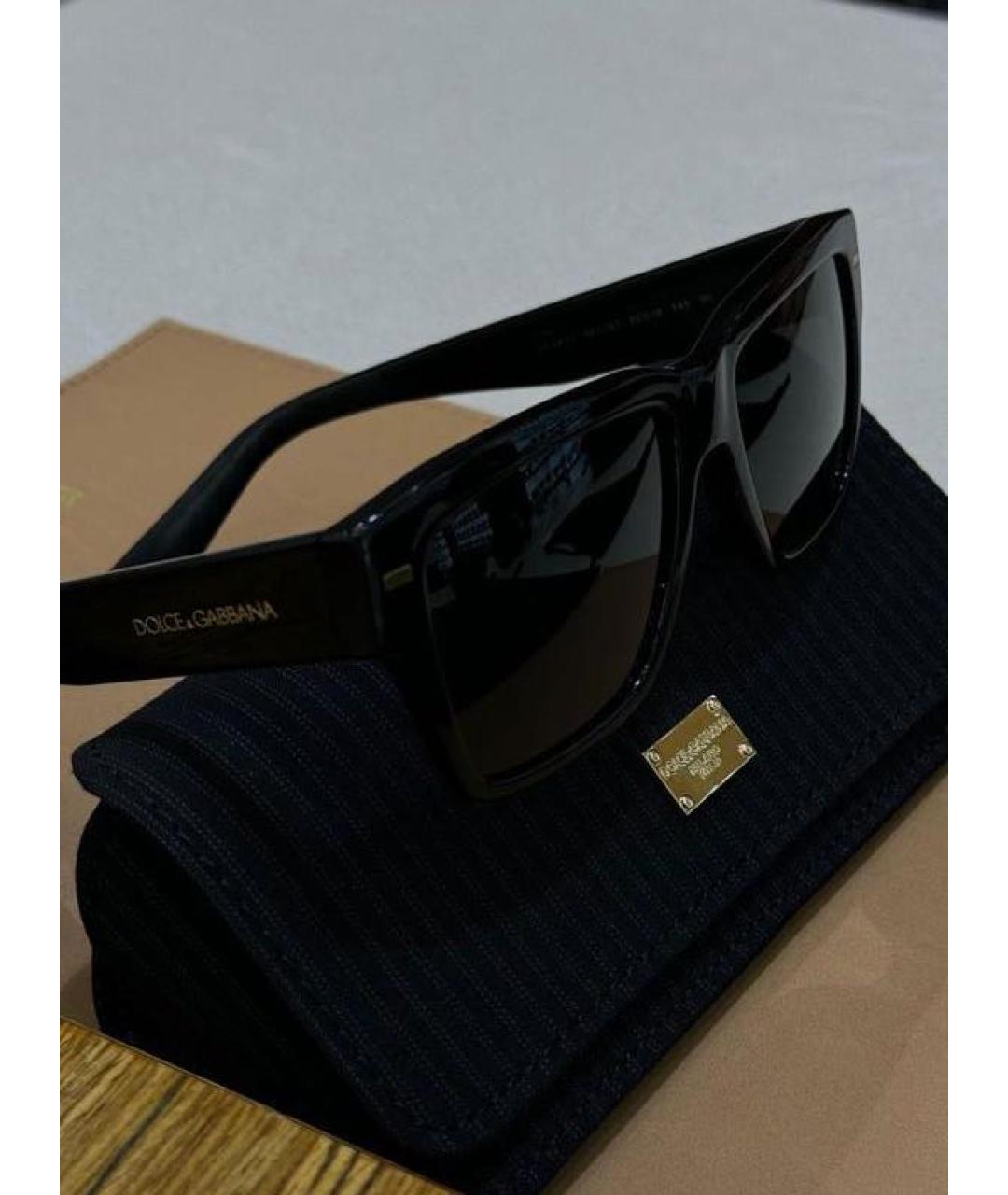 DOLCE&GABBANA Черные пластиковые солнцезащитные очки, фото 3