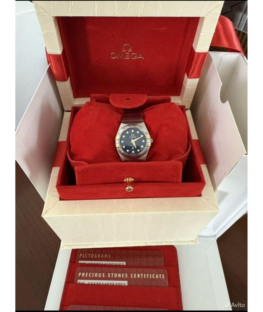 OMEGA Серебряные металлические часы, фото 4