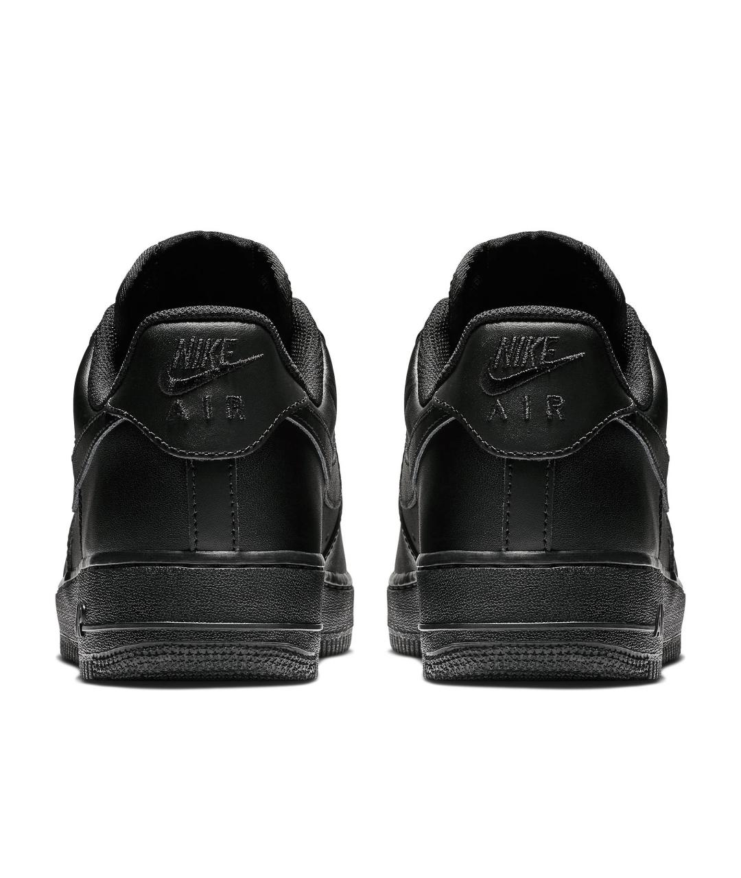 NIKE Черные кожаные низкие кроссовки / кеды, фото 5