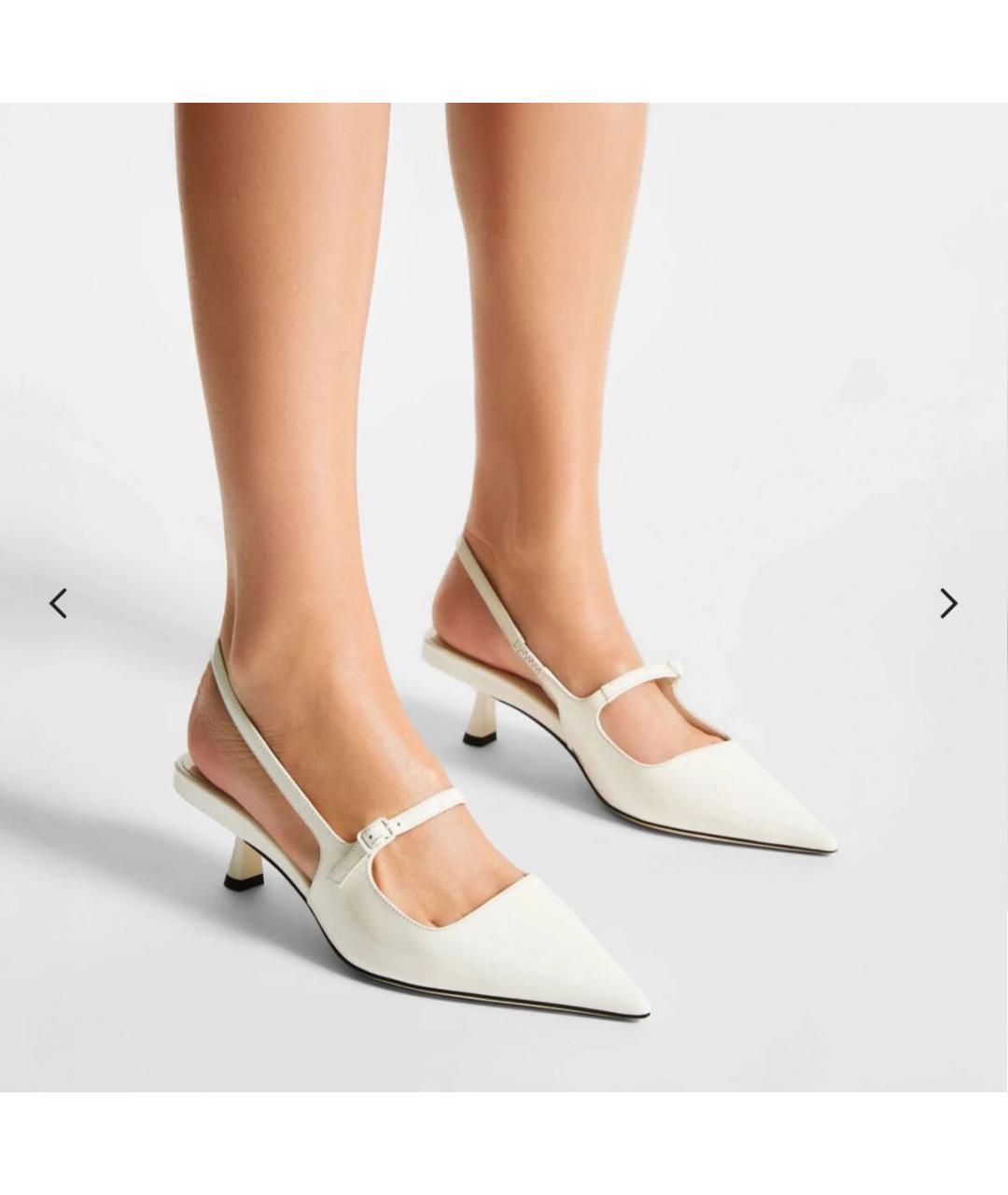 JIMMY CHOO Белые босоножки из лакированной кожи, фото 2