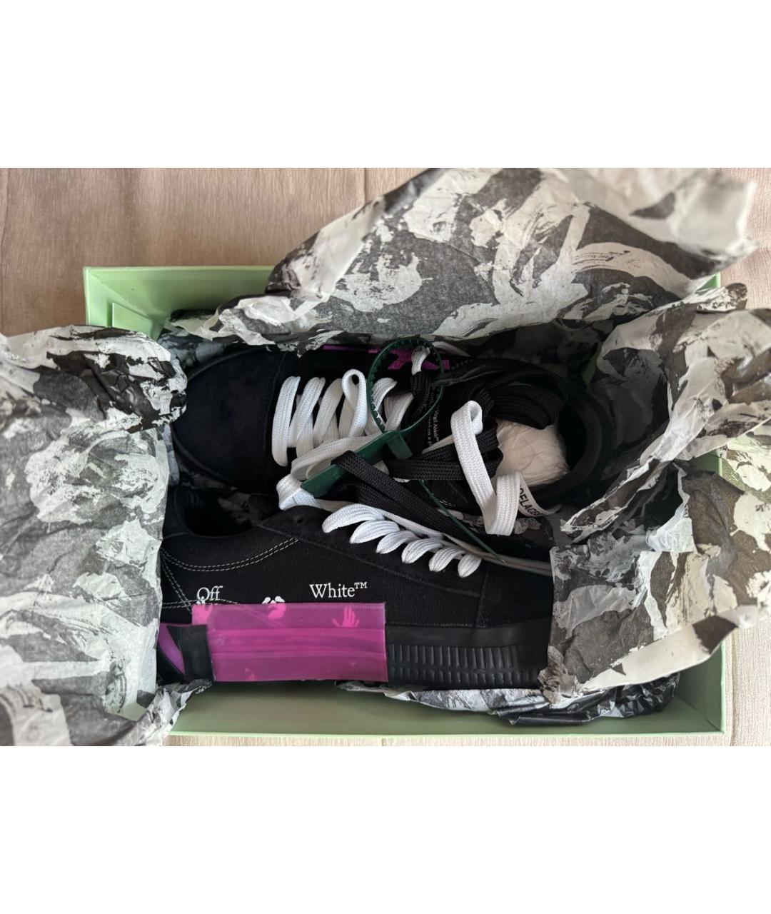 OFF-WHITE Черные замшевые кеды, фото 6