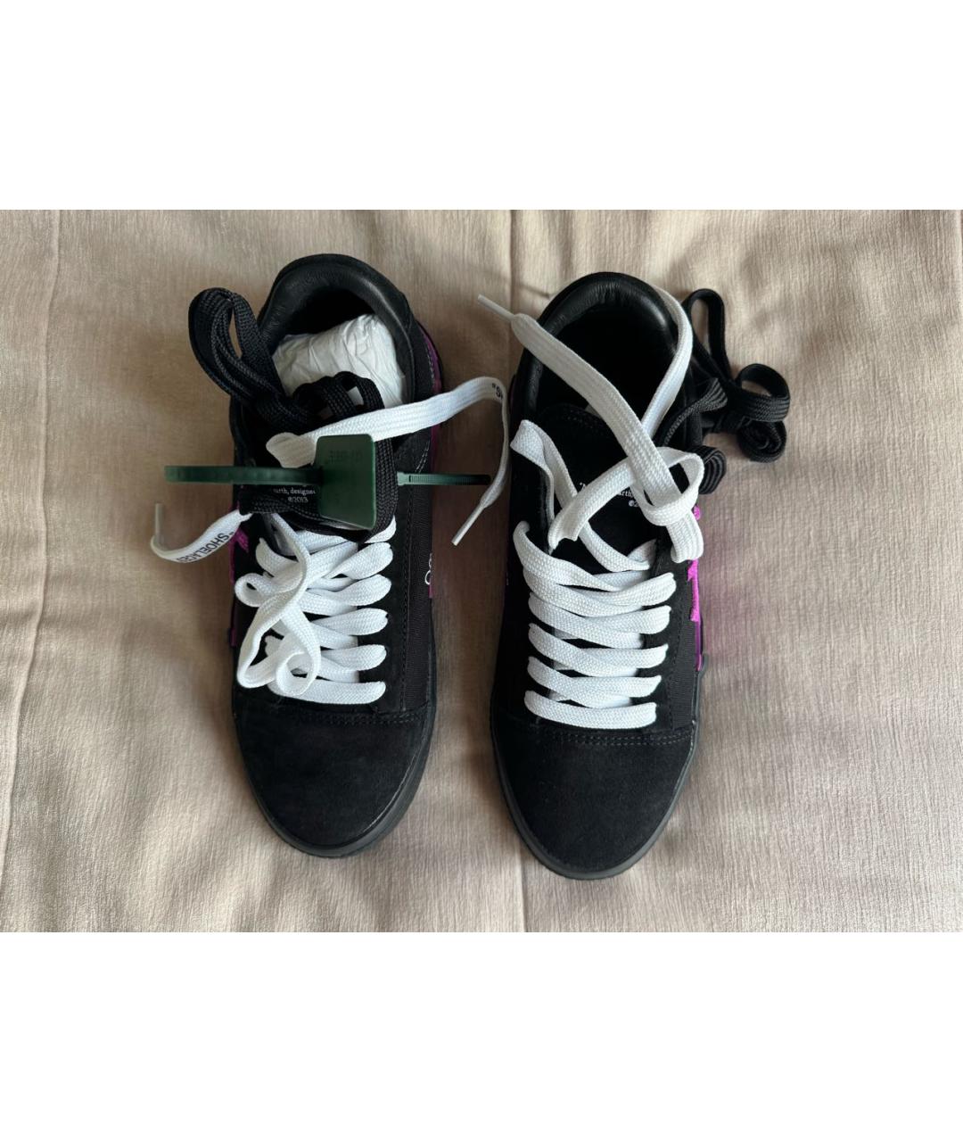 OFF-WHITE Черные замшевые кеды, фото 2