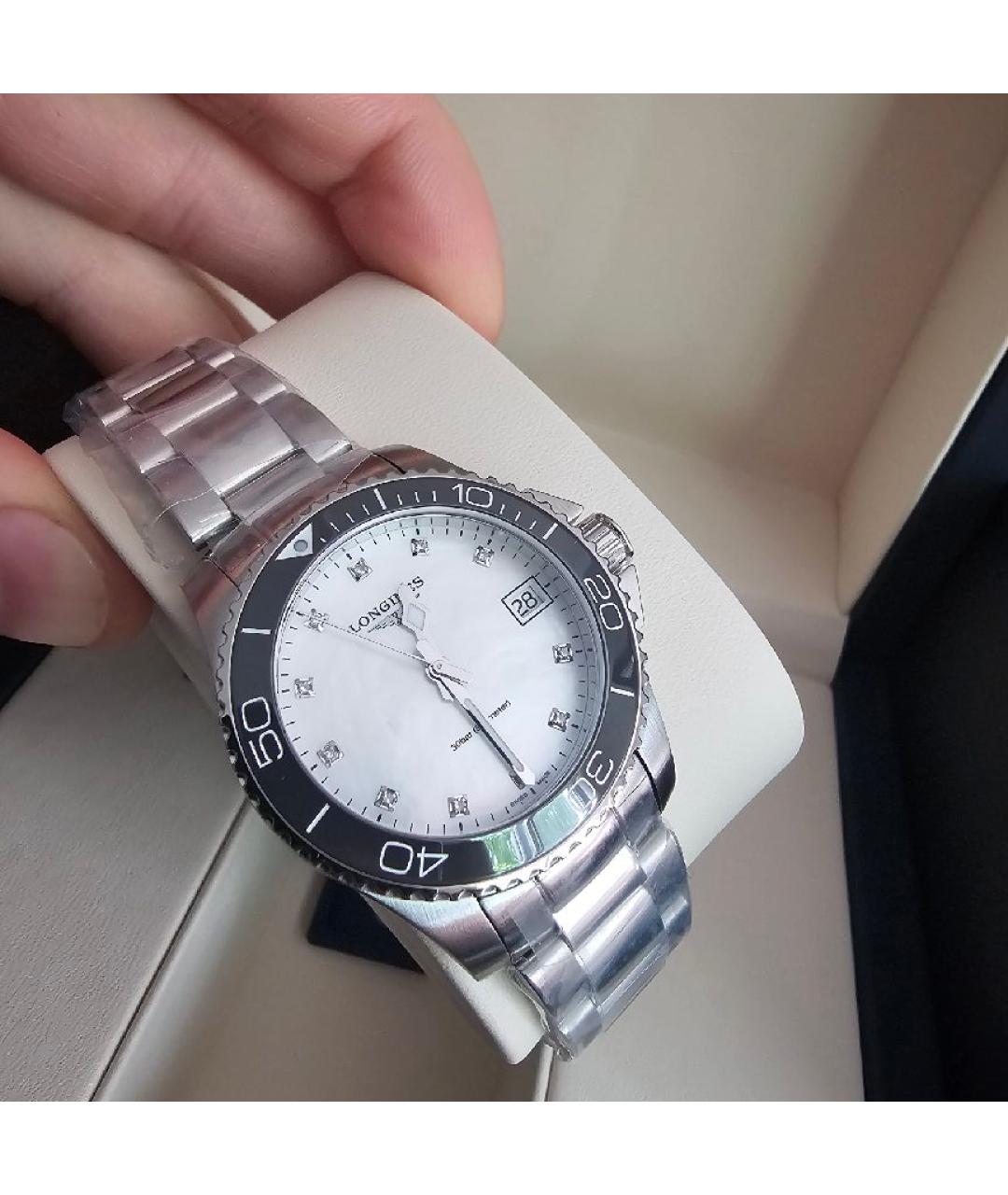 LONGINES Серебряные металлические часы, фото 5