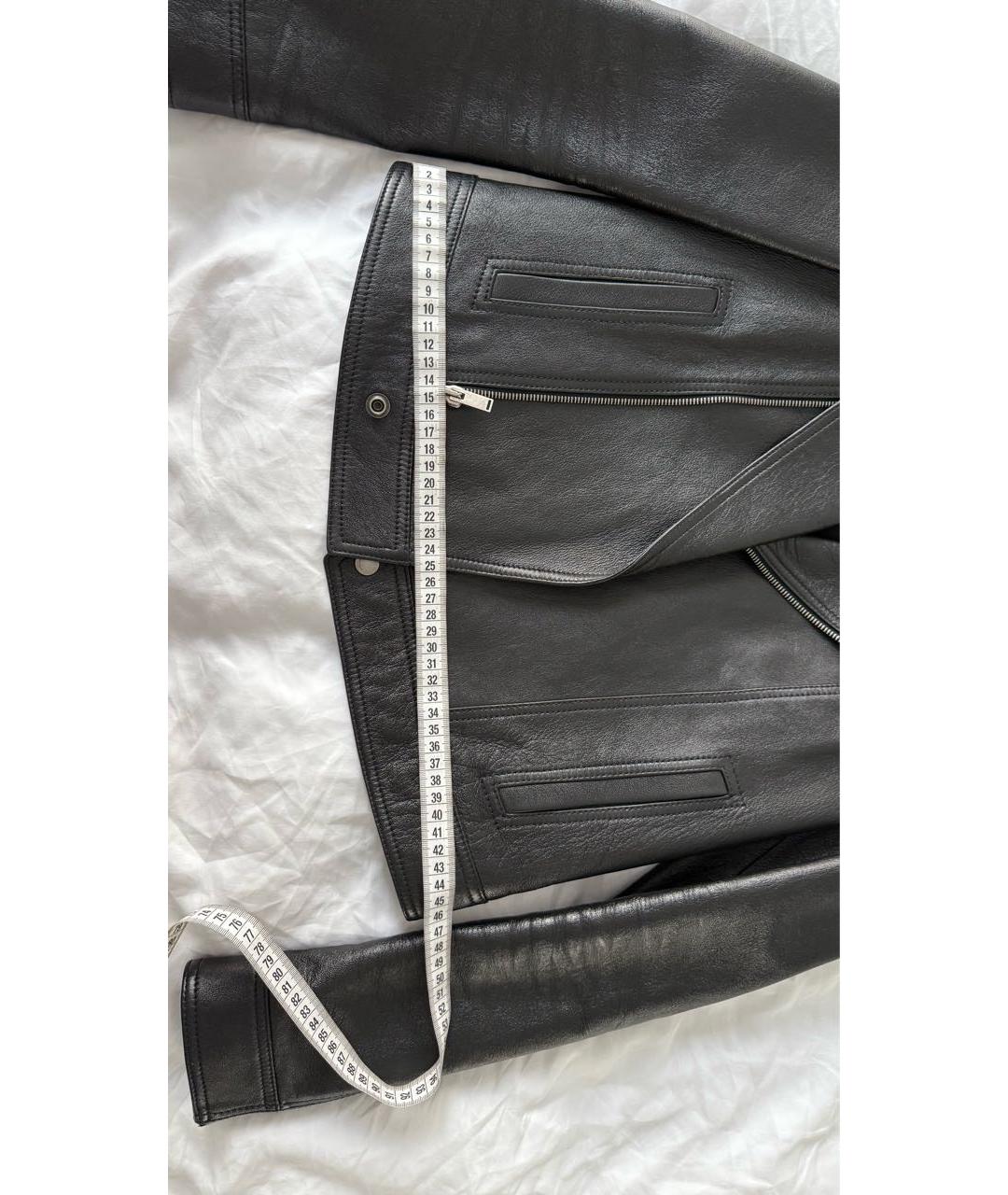 SAINT LAURENT Черная кожаная куртка, фото 6