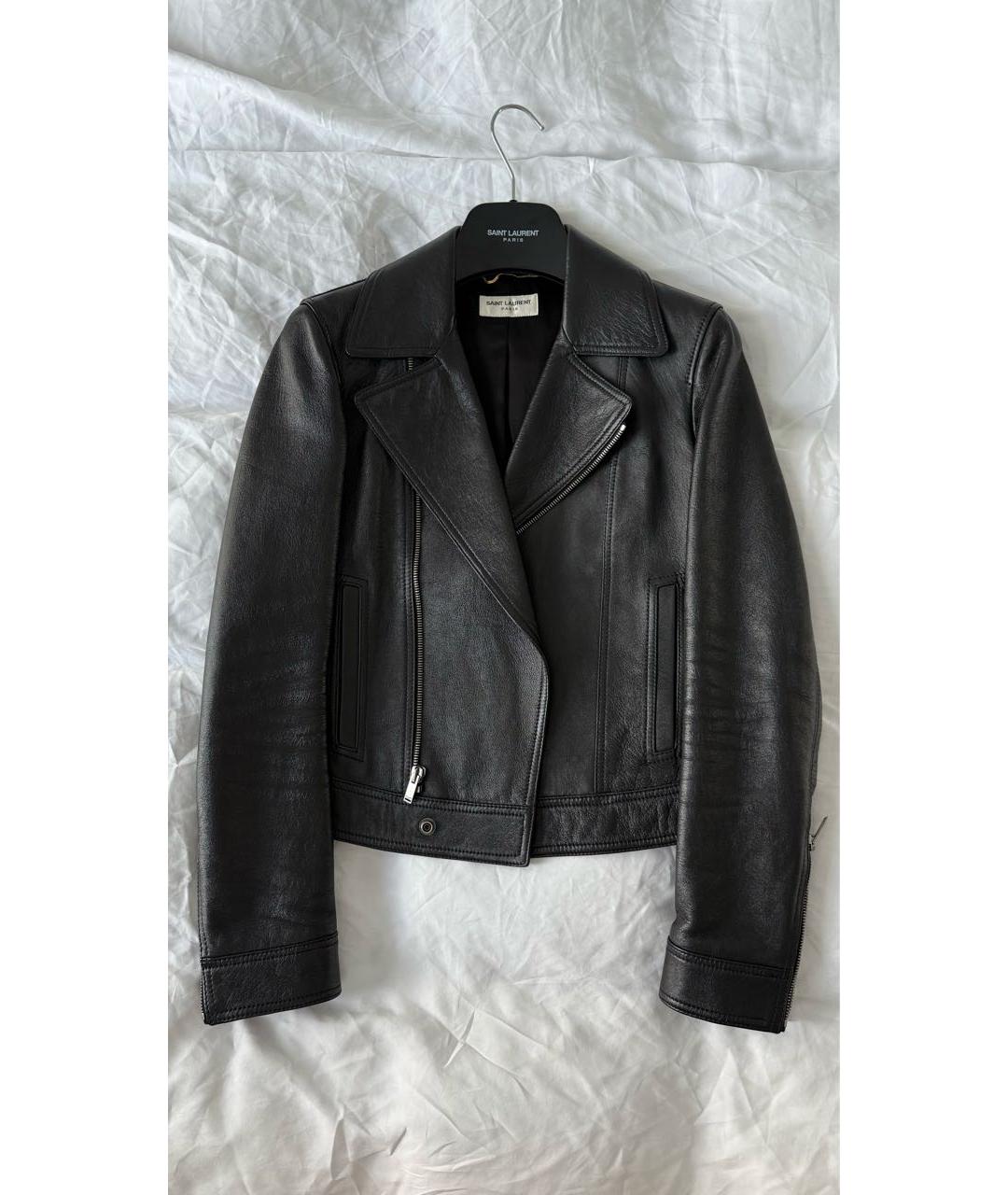 SAINT LAURENT Черная кожаная куртка, фото 7