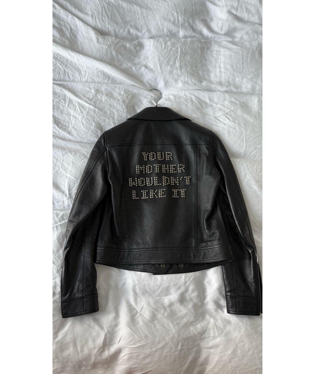 SAINT LAURENT Черная кожаная куртка, фото 2
