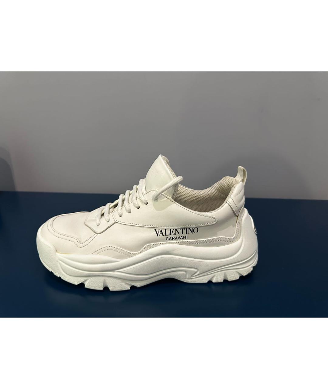 VALENTINO Белые кожаные кроссовки, фото 5