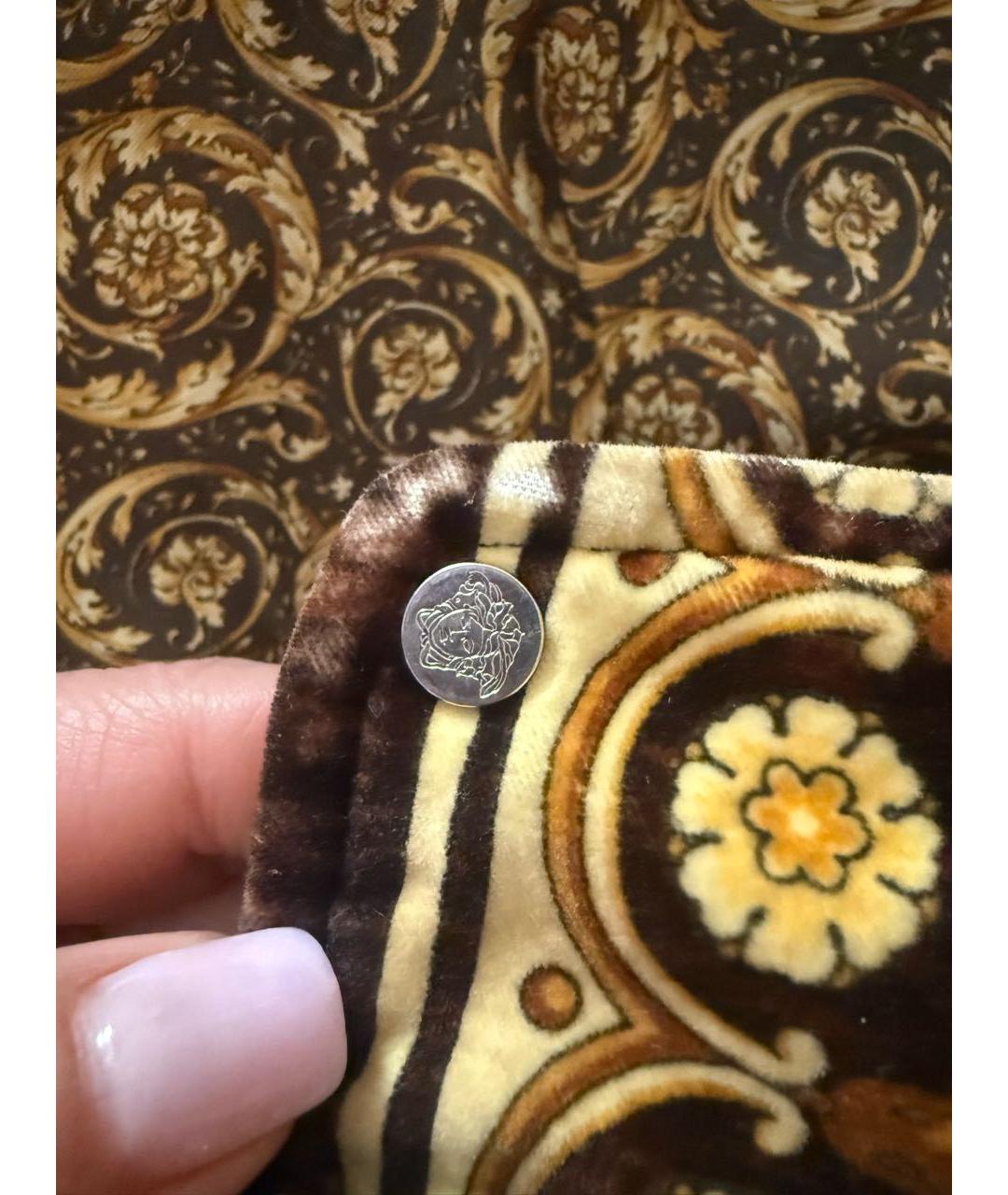 VERSACE Горчичная бархатная куртка, фото 4