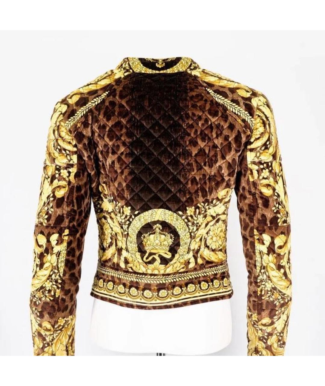 VERSACE Горчичная бархатная куртка, фото 2