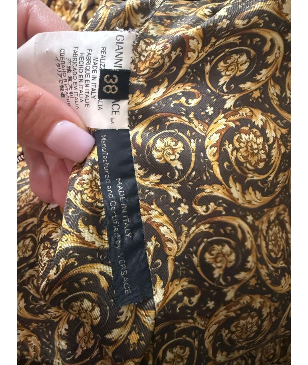 VERSACE Горчичная бархатная куртка, фото 5