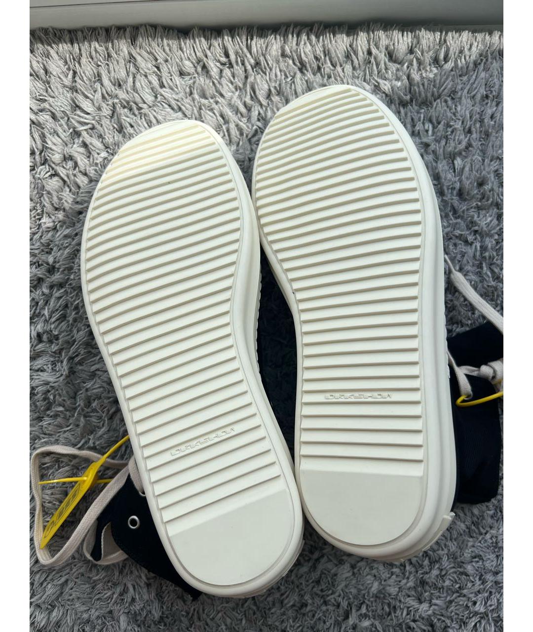 RICK OWENS DRKSHDW Черные высокие кроссовки / кеды, фото 3