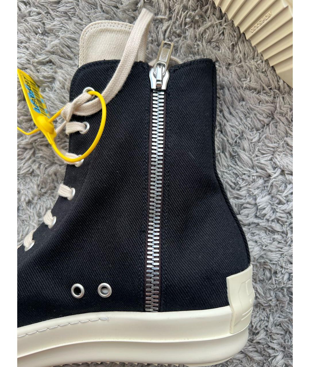 RICK OWENS DRKSHDW Черные высокие кроссовки / кеды, фото 4
