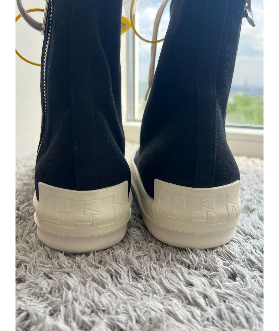 RICK OWENS DRKSHDW Черные высокие кроссовки / кеды, фото 5