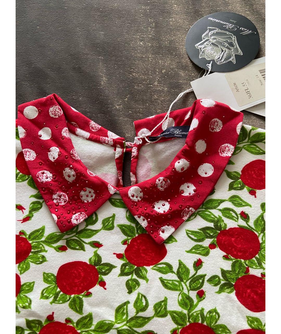 MISS BLUMARINE Красный хлопковый детская футболка / топ, фото 2