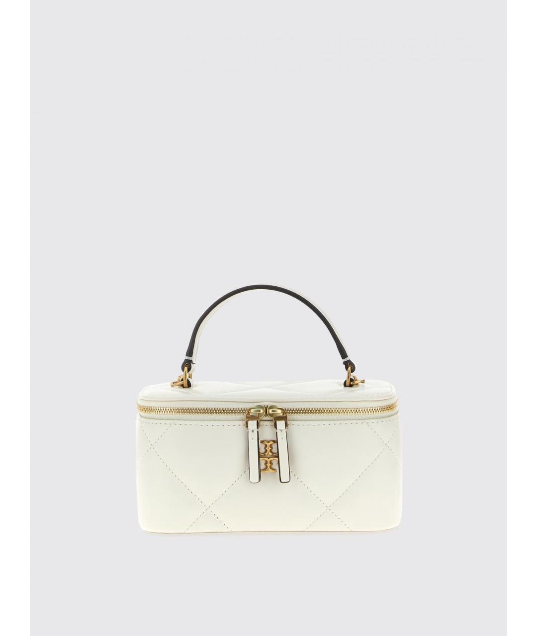 TORY BURCH Белая кожаная сумка с короткими ручками, фото 4
