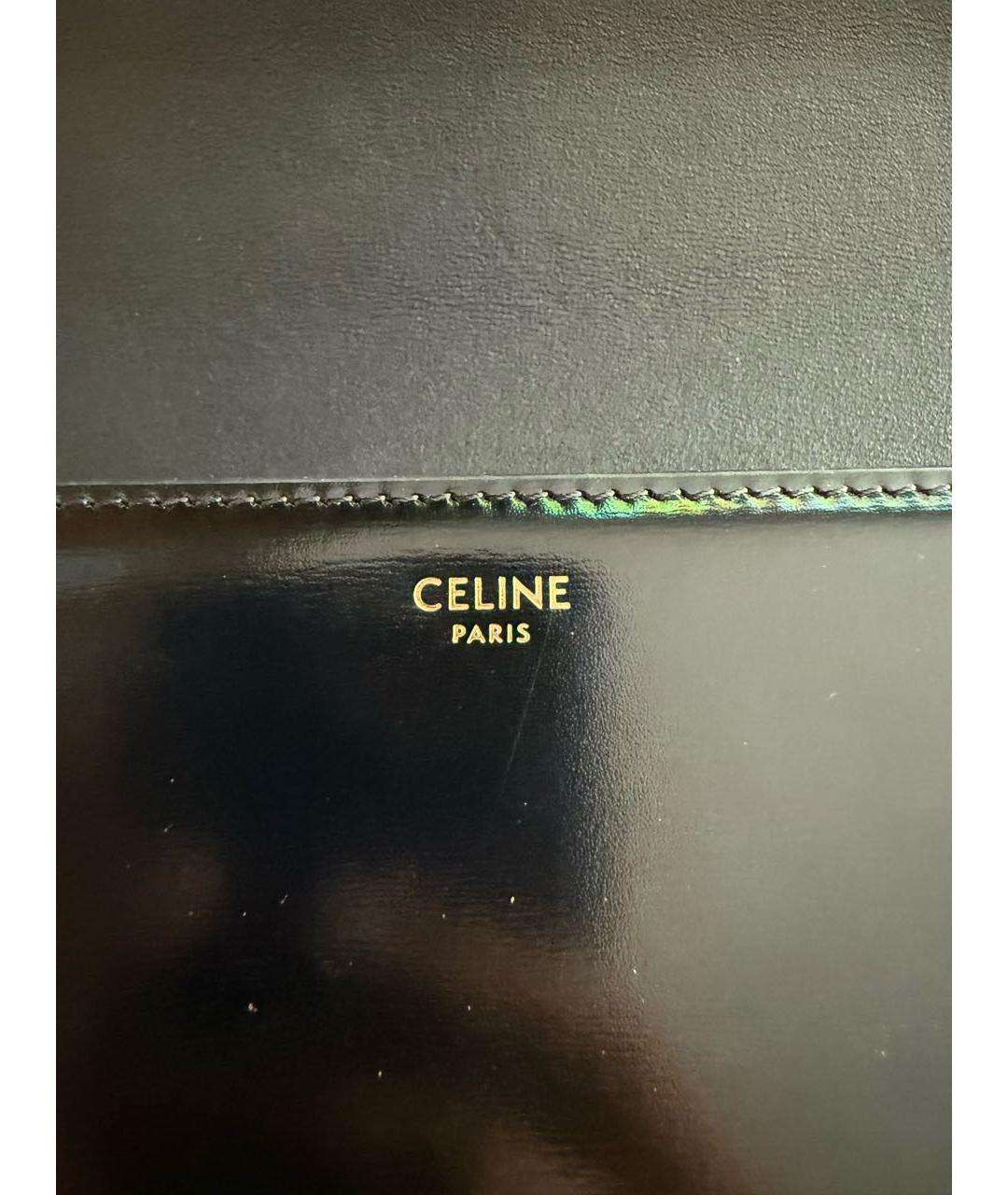CELINE Черная кожаная сумка через плечо, фото 6