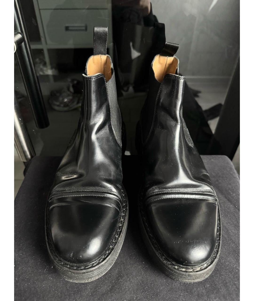 CORNELIANI Черные высокие ботинки из лакированной кожи, фото 2