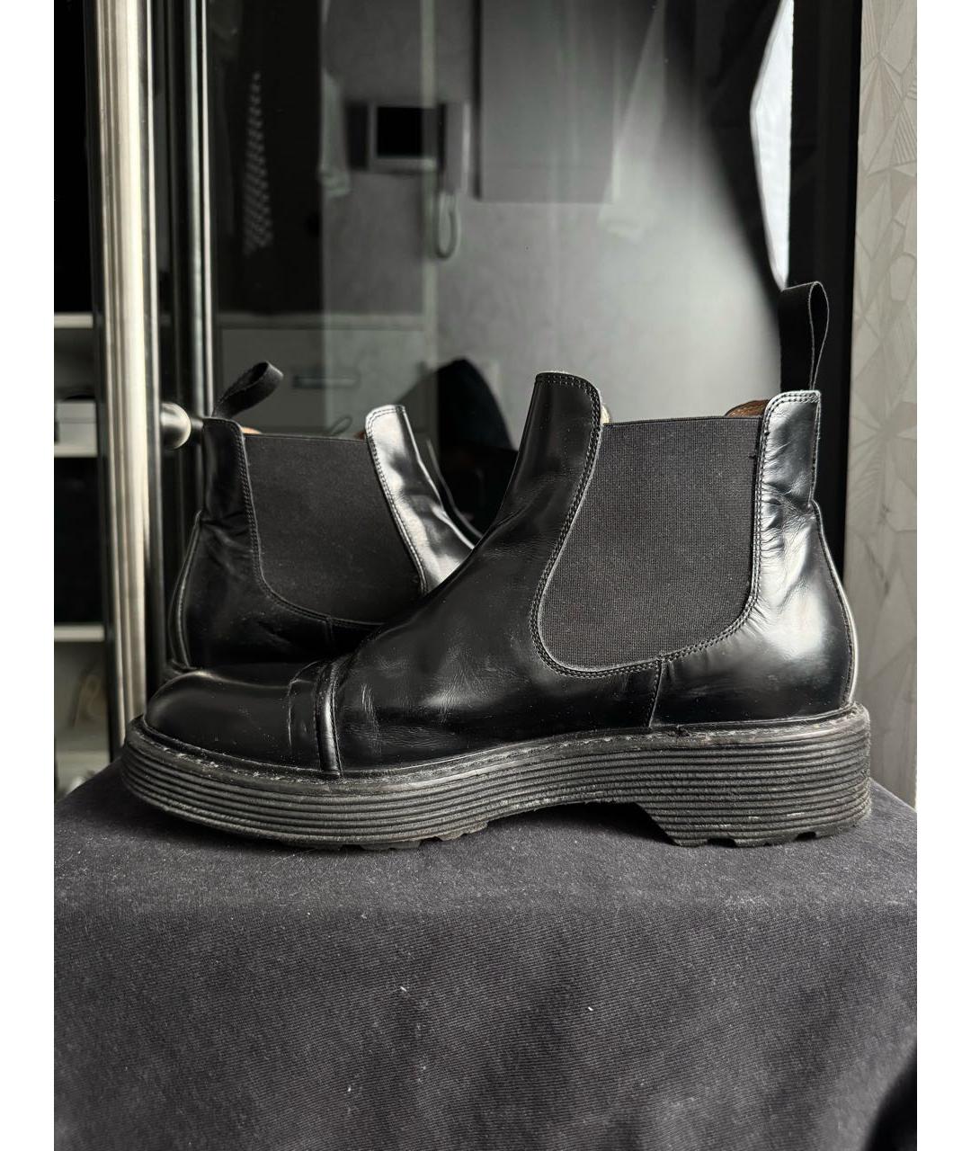 CORNELIANI Черные высокие ботинки из лакированной кожи, фото 3