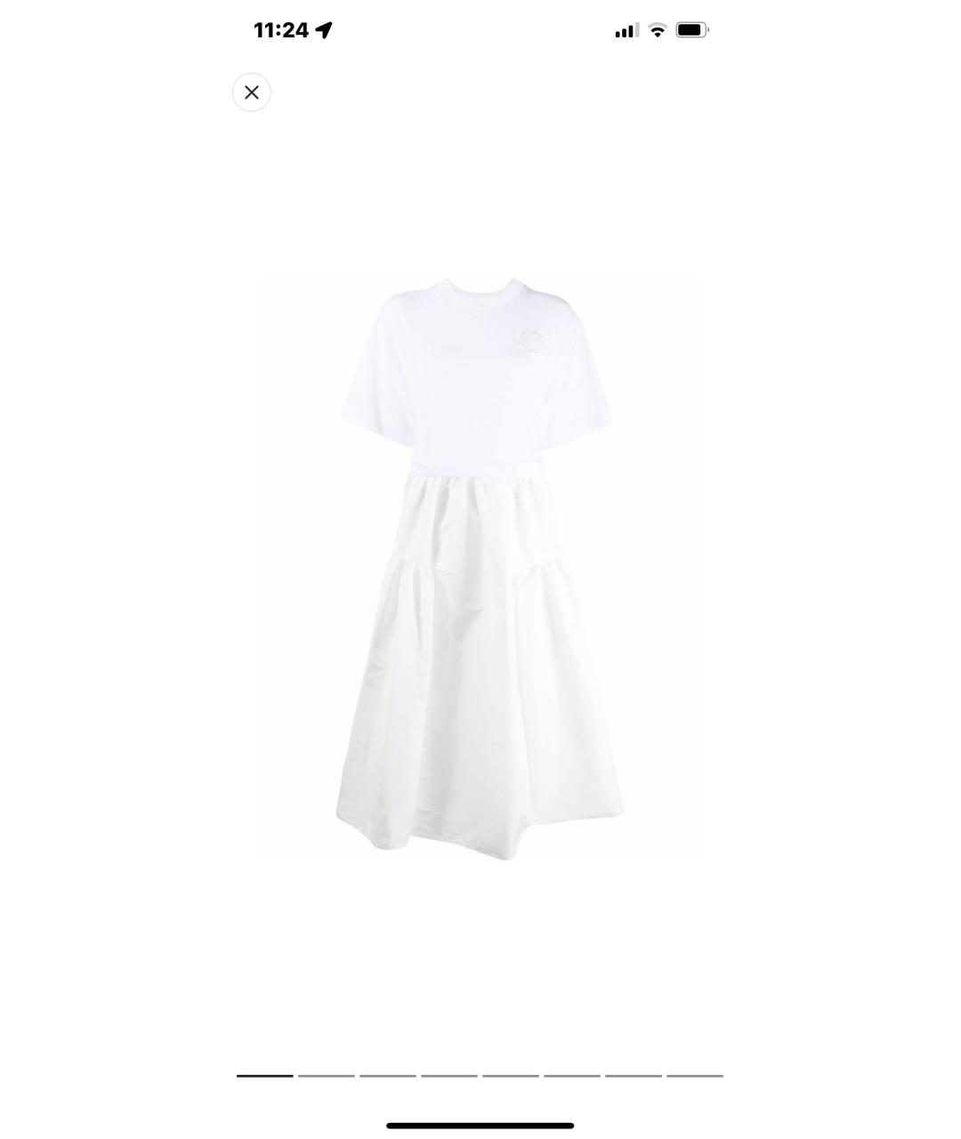 ALEXANDER MCQUEEN Белое хлопковое повседневное платье, фото 6