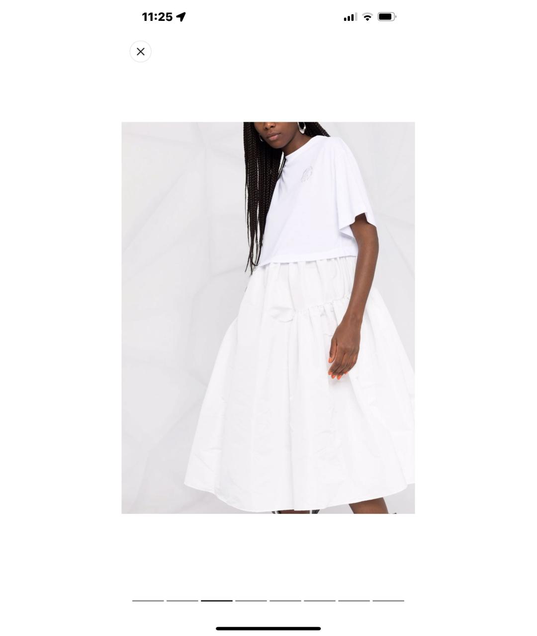 ALEXANDER MCQUEEN Белое хлопковое повседневное платье, фото 4