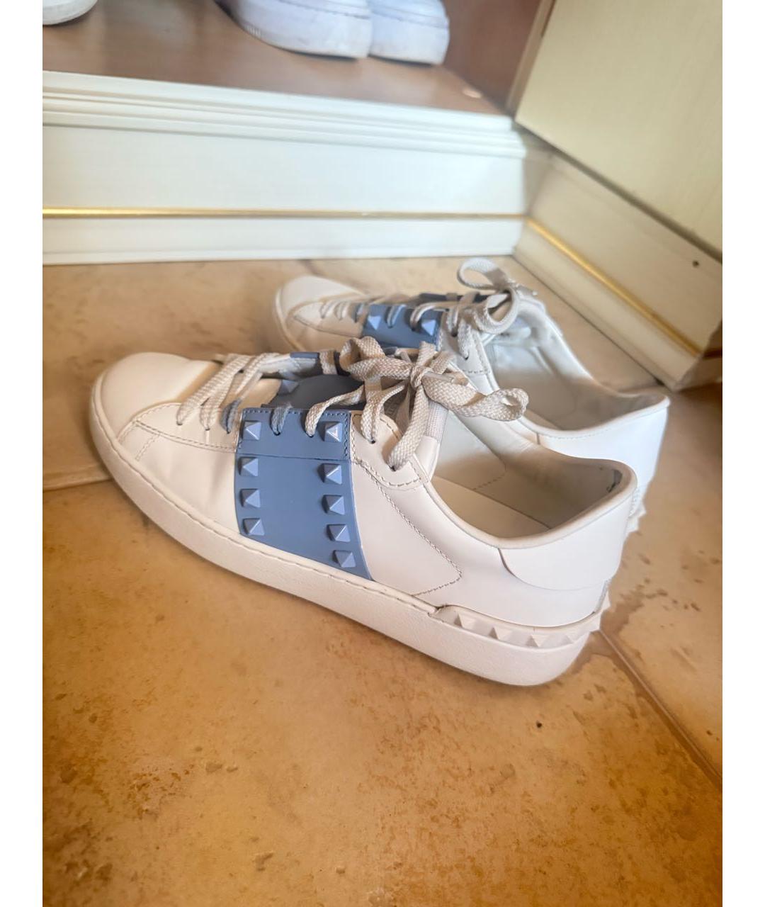 VALENTINO Белые кожаные кроссовки, фото 8