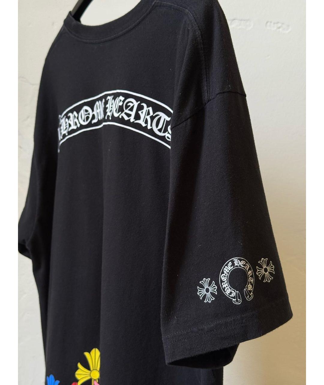 CHROME HEARTS Черная хлопковая футболка, фото 4