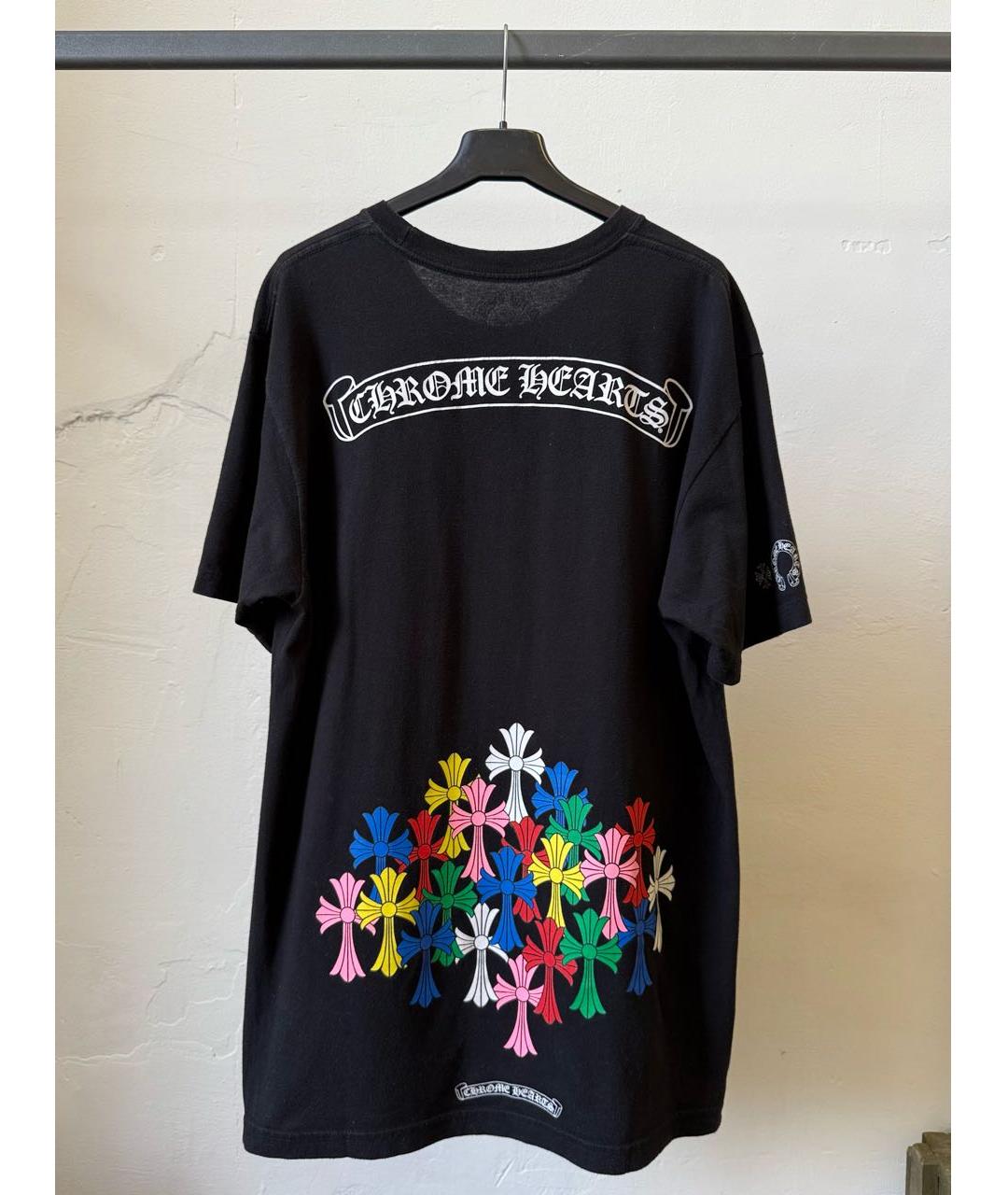 CHROME HEARTS Черная хлопковая футболка, фото 2