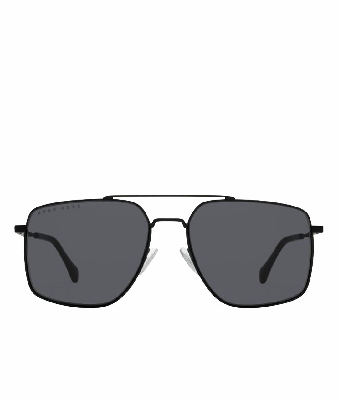HUGO BOSS Черные металлические солнцезащитные очки, фото 1