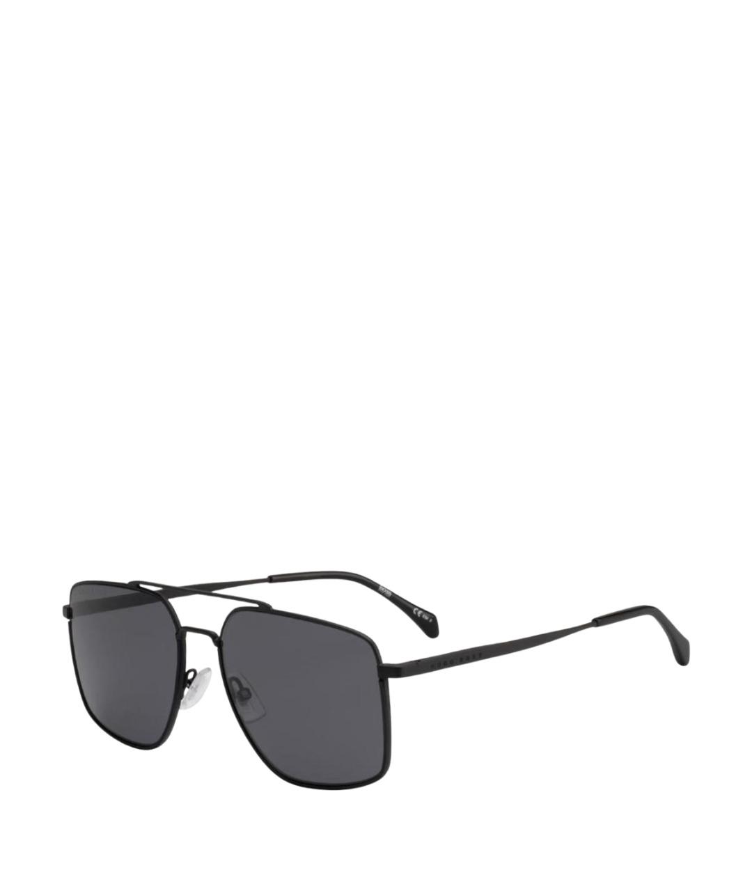 HUGO BOSS Черные металлические солнцезащитные очки, фото 1