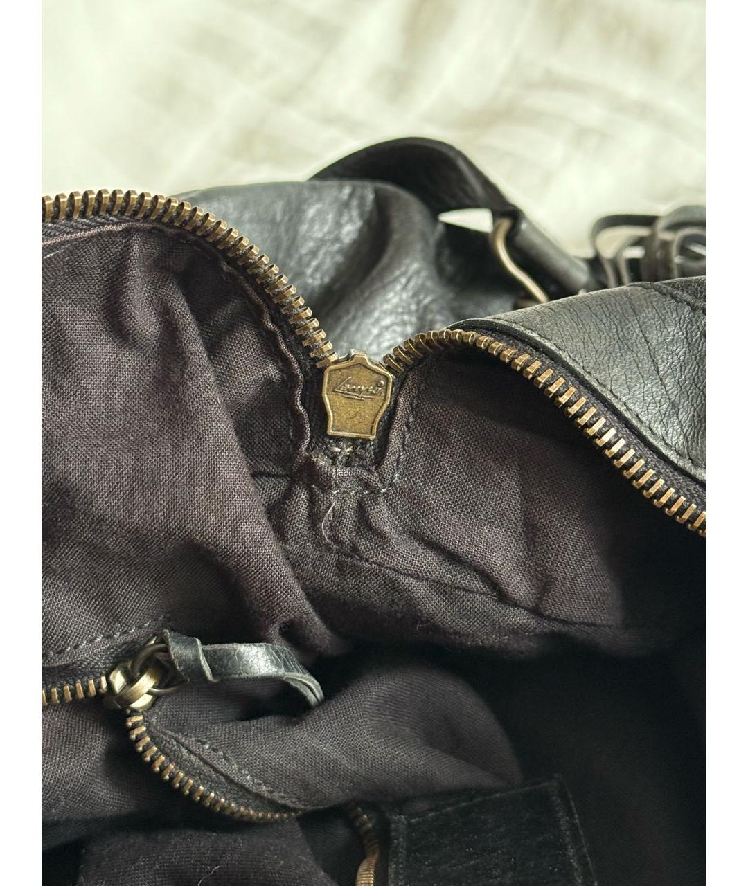 BALENCIAGA Черная кожаная сумка с короткими ручками, фото 4