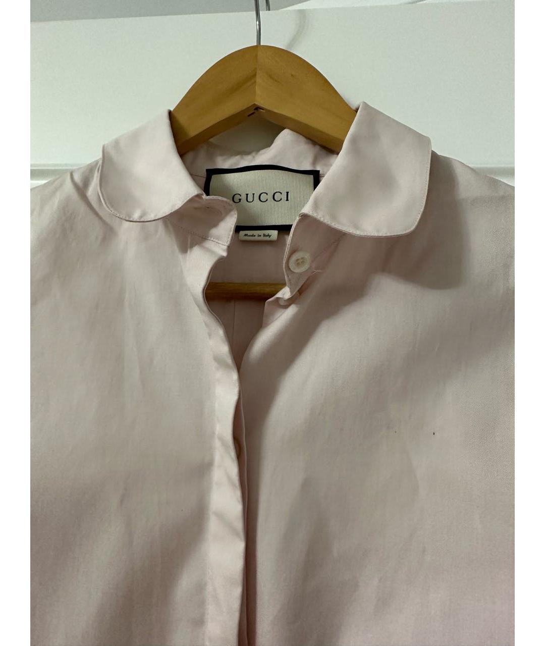 GUCCI Розовая хлопковая рубашка, фото 3