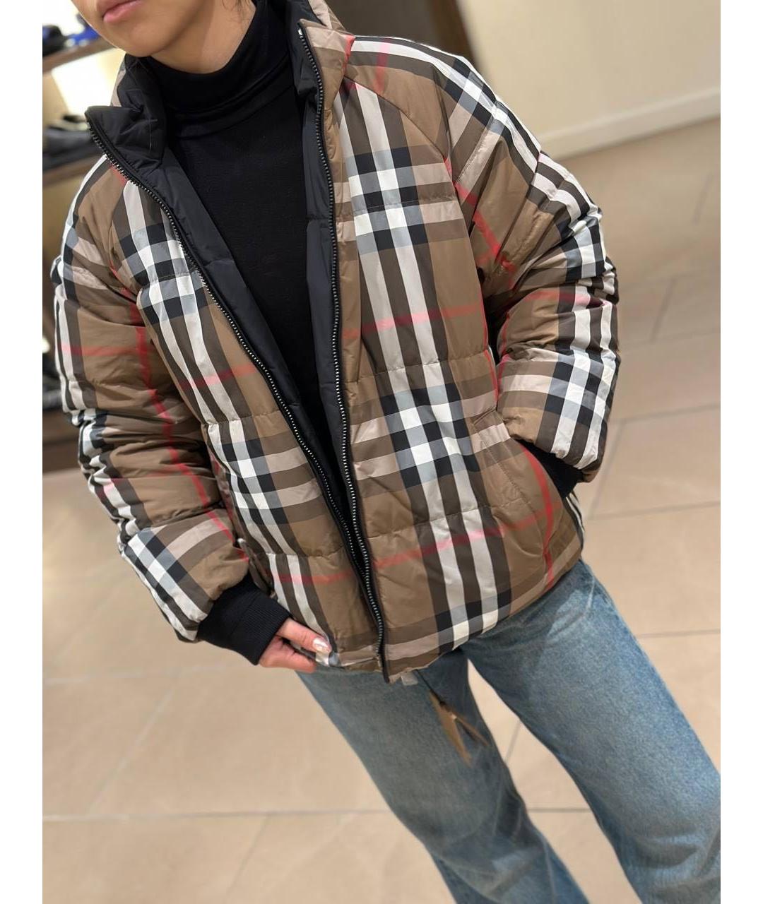 BURBERRY Коричневый полиэстеровый пуховик, фото 7