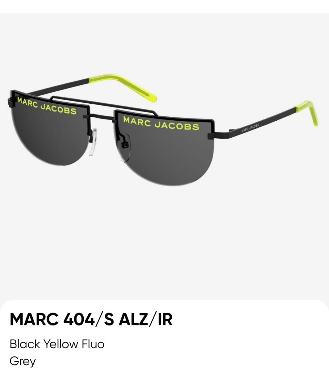 MARC JACOBS Серые металлические солнцезащитные очки, фото 2