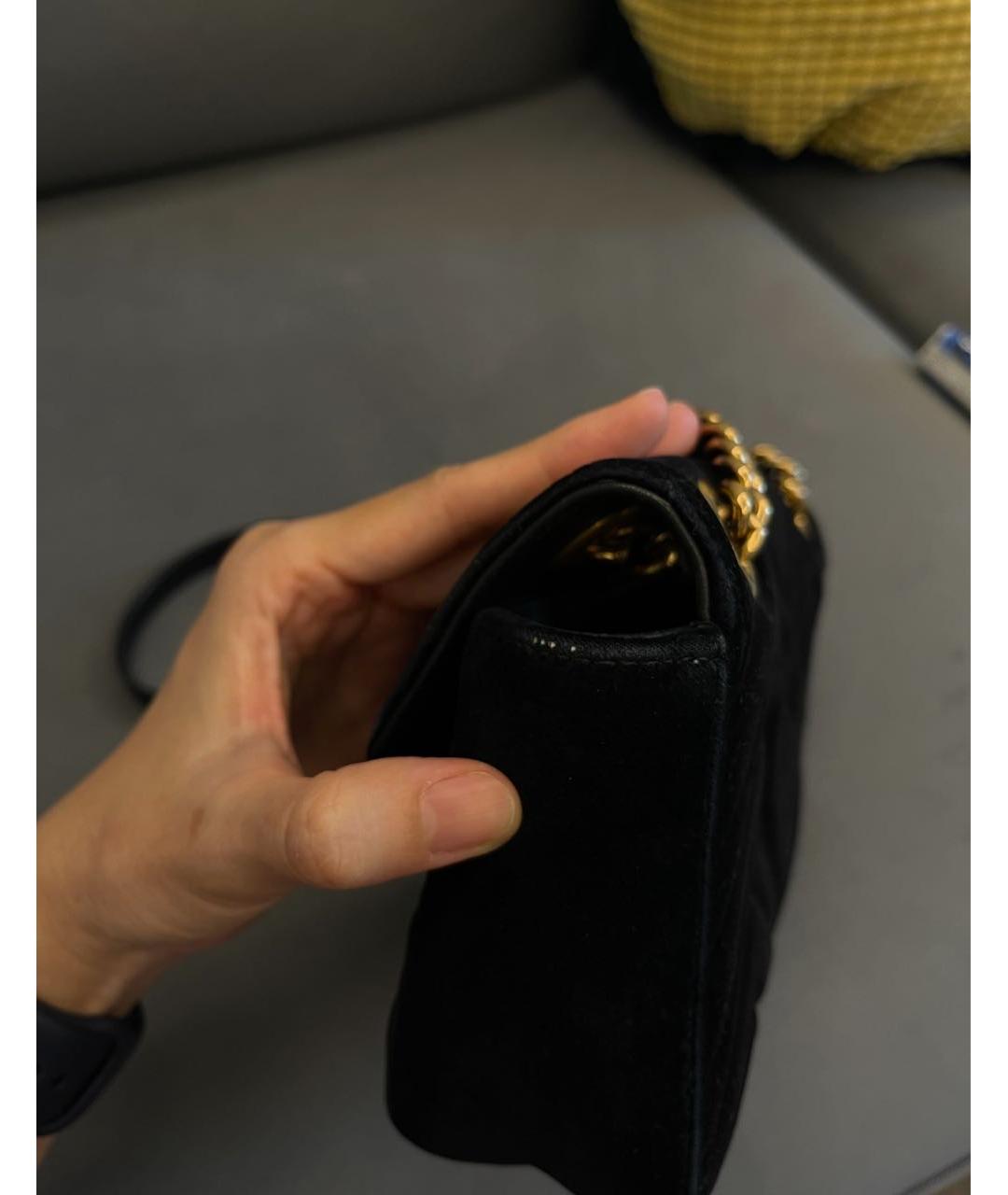 GUCCI Черная бархатная сумка через плечо, фото 6