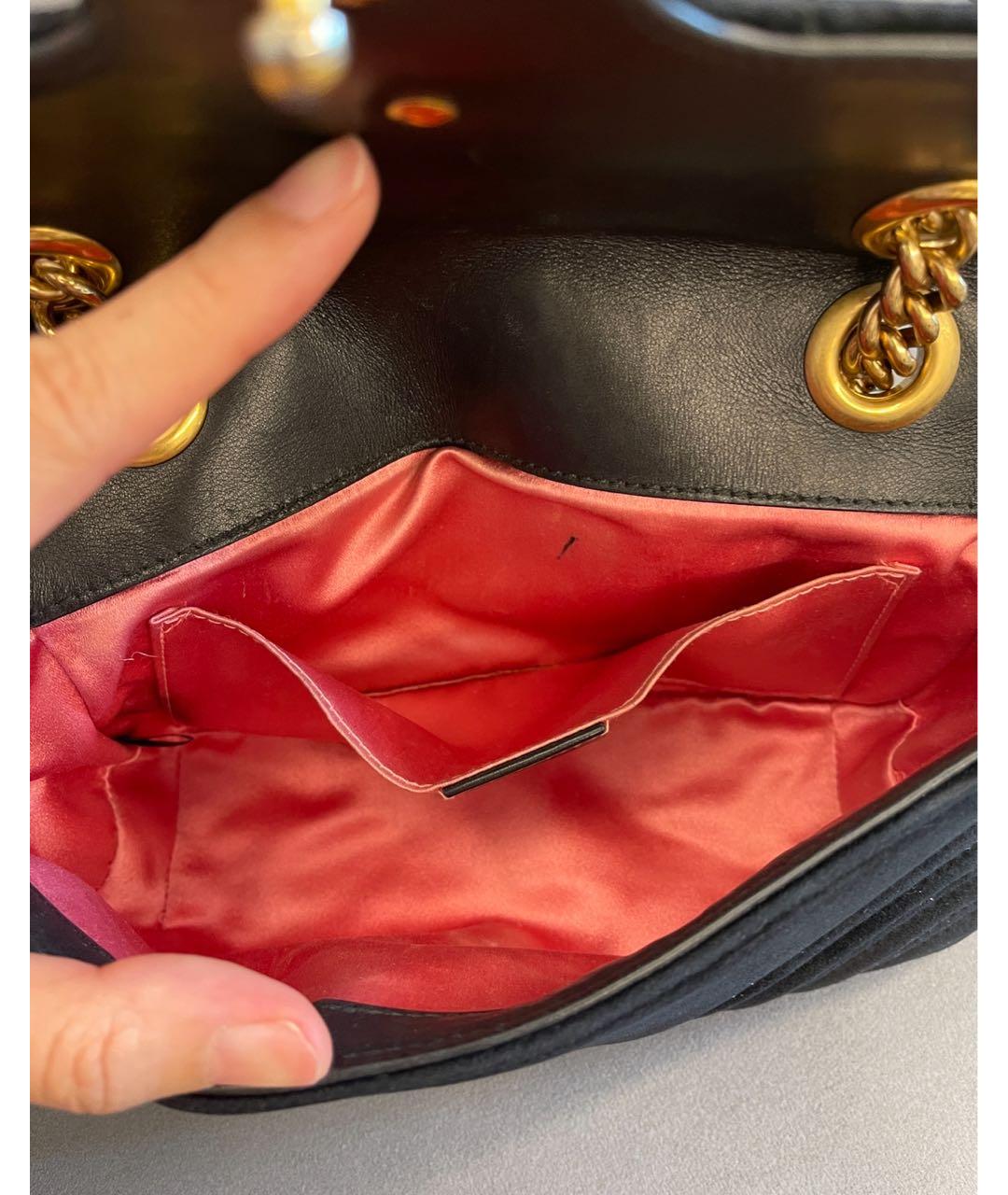 GUCCI Черная бархатная сумка через плечо, фото 5