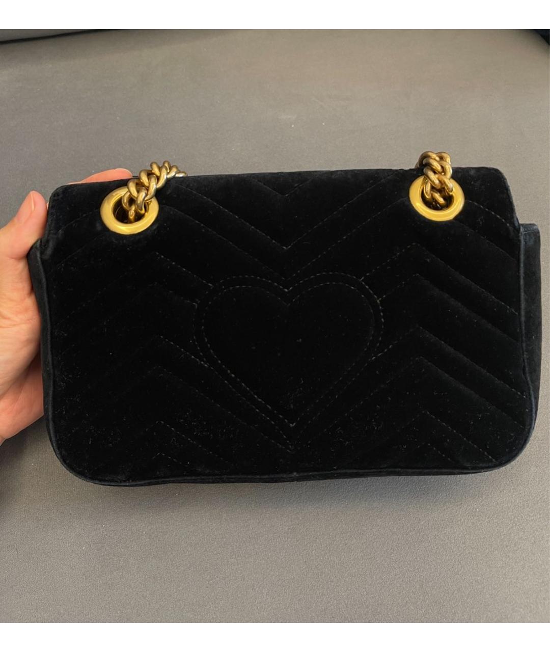 GUCCI Черная бархатная сумка через плечо, фото 3