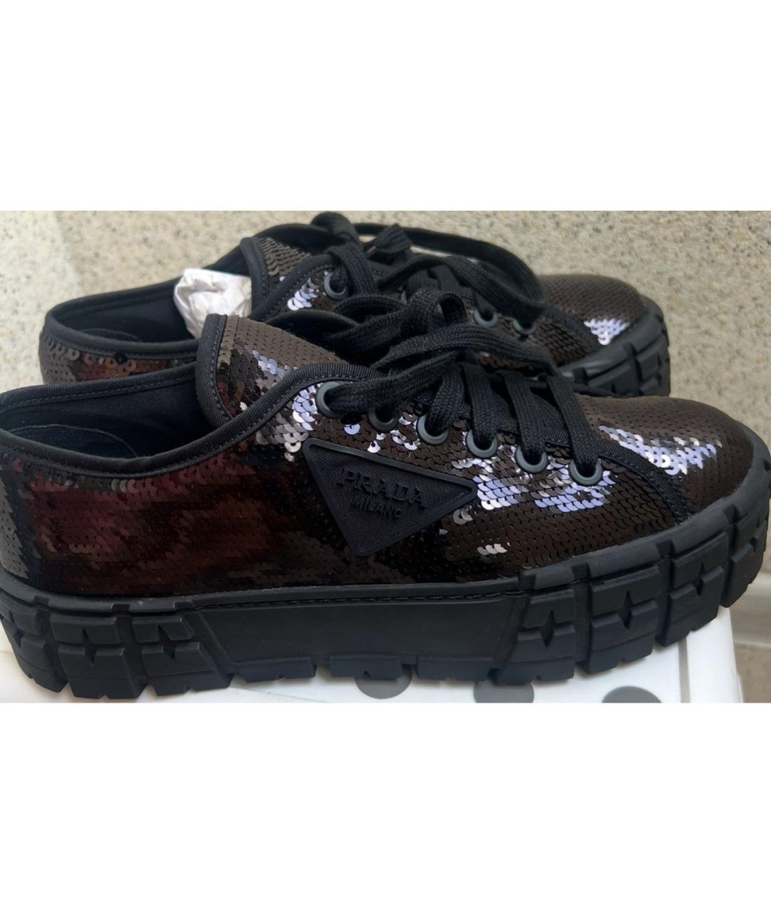 PRADA Антрацитовые кеды, фото 5