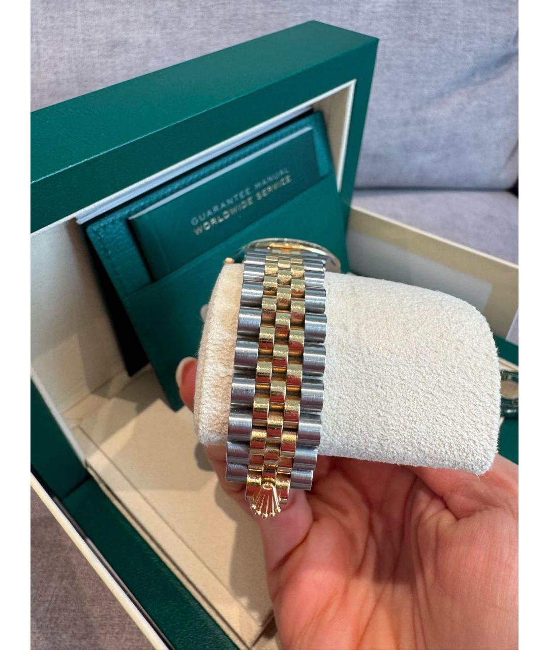 ROLEX Коричневые часы из желтого золота, фото 7