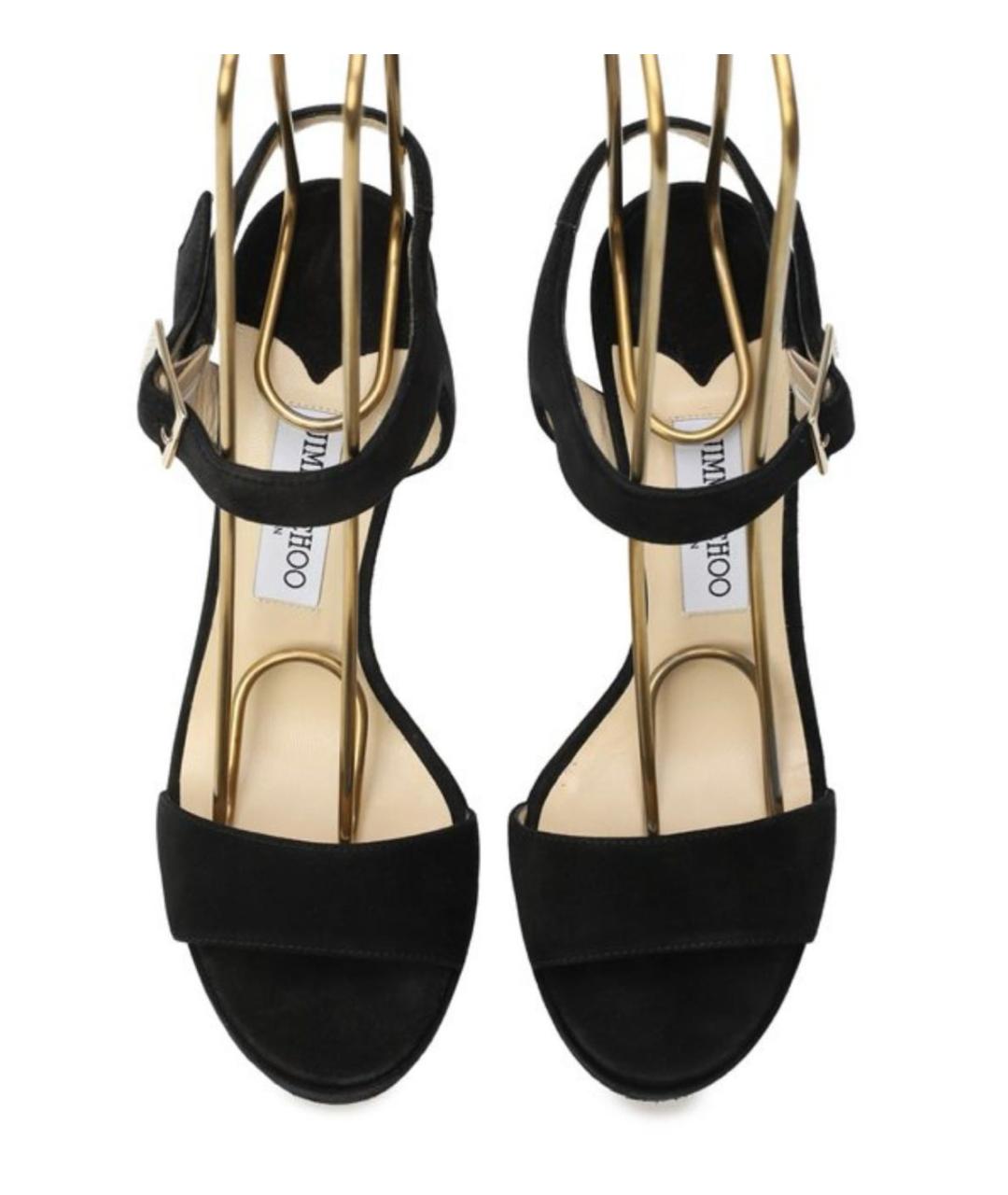 JIMMY CHOO Черные замшевые босоножки, фото 2