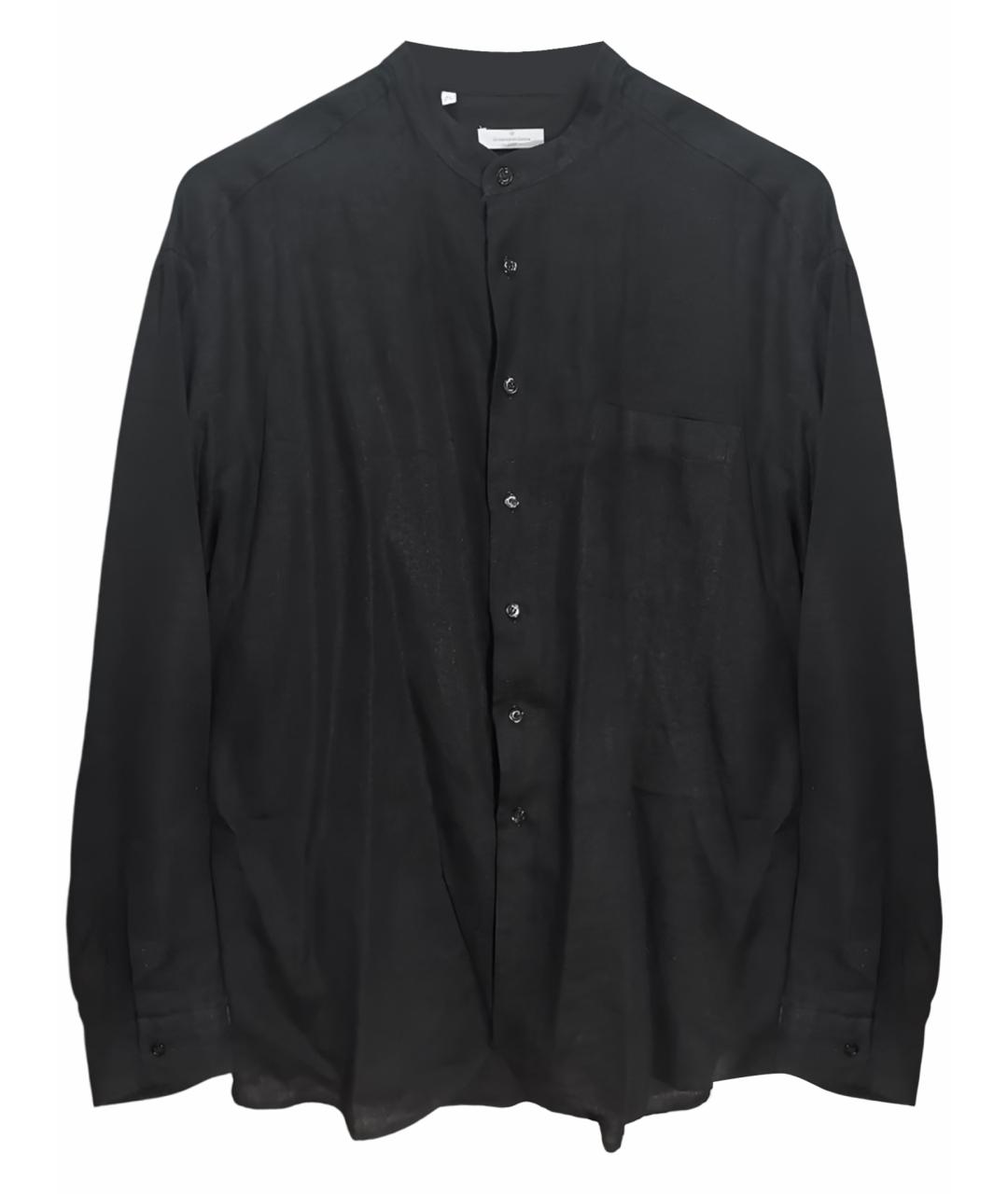 ERMENEGILDO ZEGNA XXX Черная льняная кэжуал рубашка, фото 1
