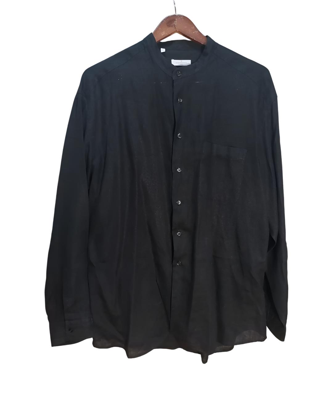 ERMENEGILDO ZEGNA XXX Черная льняная кэжуал рубашка, фото 7