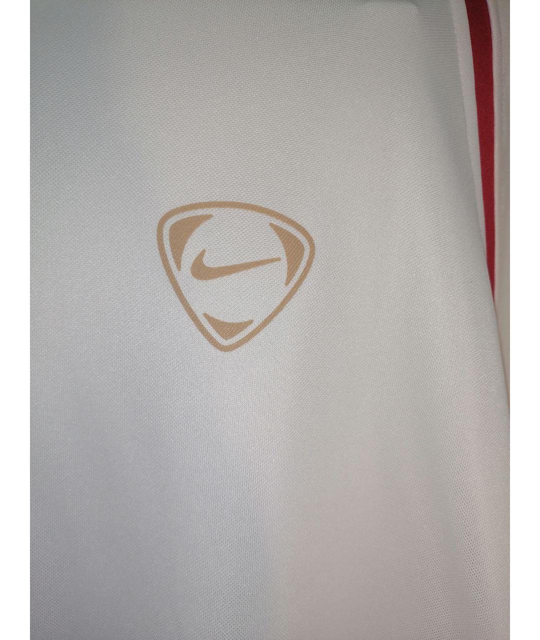 NIKE Белая хлопко-полиэстеровая футболка, фото 5