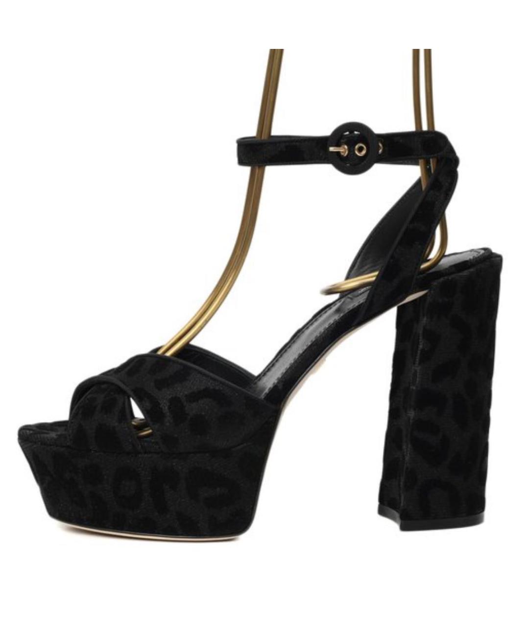 DOLCE&GABBANA Черные босоножки, фото 9