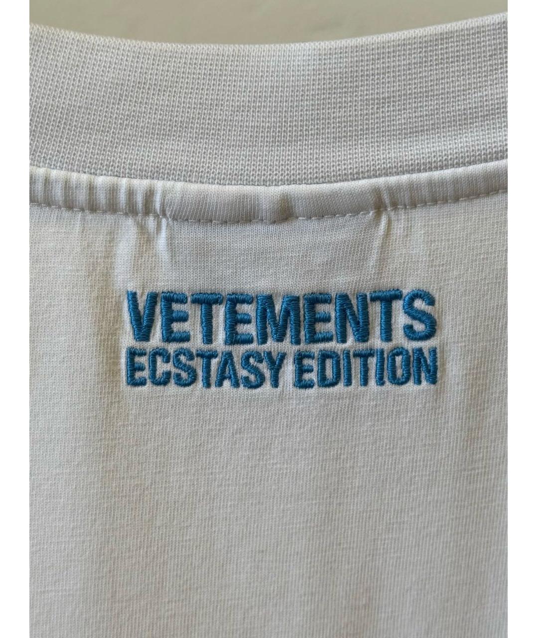 VETEMENTS Белая хлопковая футболка, фото 4