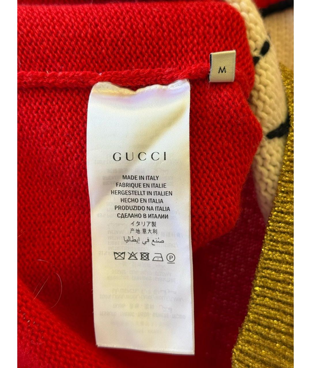 GUCCI Красный шерстяной джемпер / свитер, фото 5