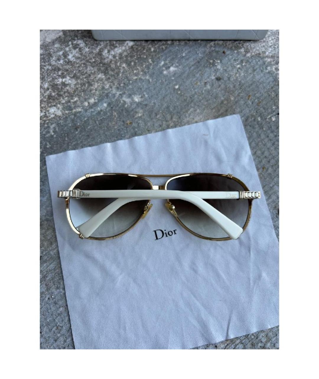CHRISTIAN DIOR Белые солнцезащитные очки, фото 3