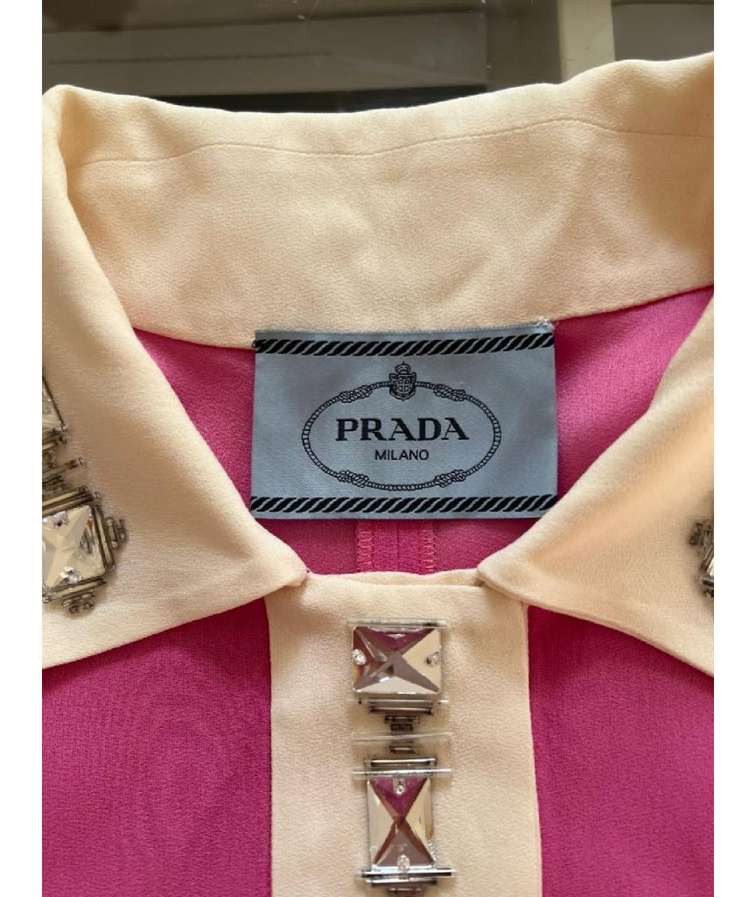 PRADA Розовый вискозный сарафан, фото 4