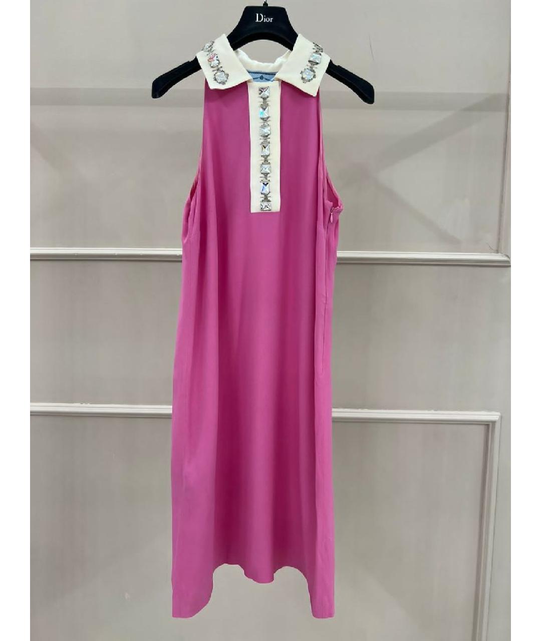 PRADA Розовый вискозный сарафан, фото 10